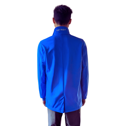 Honolulu Blue SPY Jacket with Detroit on the back collar